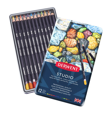 Crayons de couleur Derwent Studio Boite x12