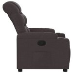 vidaXL Fauteuil inclinable Marron foncé Tissu