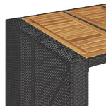 vidaXL Ensemble de bar de jardin 7 Pièces avec coussins noir poly rotin