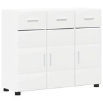 vidaXL Buffet FLORIN Blanc 88 5 x 30 5 x 73 cm Bois d'ingénierie