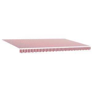 vidaXL Auvent Rétractable Rouge et Blanc 500 × 350 cm