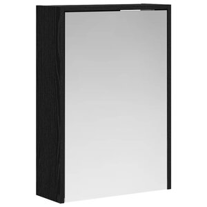 vidaXL Armoire Miroir de Salle de Bain Chêne noir 43 x 16 x 62.5 cm