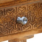 vidaXL Table console Bois de manguier massif 102 x 30 x 79 cm