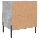 vidaXL Table de chevet gris béton 40x35x47 5 cm bois d’ingénierie
