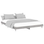 vidaXL Cadre de lit sans matelas sonoma gris 200x200 cm