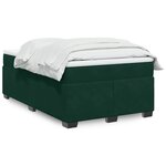 vidaXL Sommier à lattes de lit avec matelas vert foncé 120x190 cm