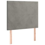 vidaXL Cadre de lit avec tête de lit Gris clair 90x200 cm Velours