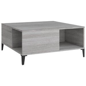 vidaXL Table basse sonoma gris 80x80x36 5 cm bois d'ingénierie