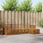 vidaXL Ensemble de canapés d'extérieur 5 Pièces Naturel