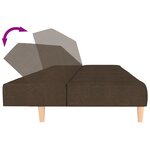 vidaXL Canapé-lit à 2 places Marron Tissu