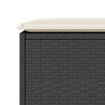 vidaXL Ensemble de bar de jardin 3 Pièces avec coussins noir poly rotin