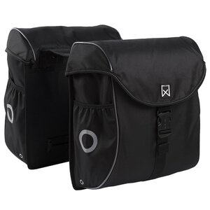Willex sacoches de vélo 38 l noir et argenté 16101