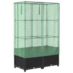 vidaXL Jardinière surélevée avec housse aspect rotin 80x40x138 cm