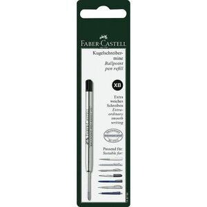 Blister recharge stylo bille pointe extra large xb noir faber-castell
