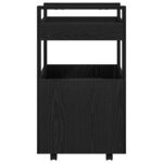 vidaXL Chariot de cuisine Chêne noir 60 x 45 x 80 cm Bois d'ingénierie