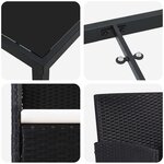 vidaXL Ensemble de salle à manger pour jardin 5 Pièces Noir Poly rotin