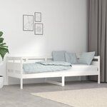 vidaXL Lit de jour blanc bois de pin massif 80x200 cm
