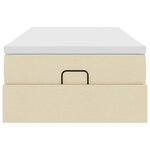 vidaXL Cadre de lit ottoman avec matelas crème 90x190 cm tissu