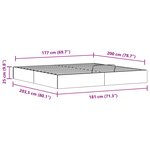 vidaXL Cadre de lit ottoman avec rangement Naturel 180 x 200 cm