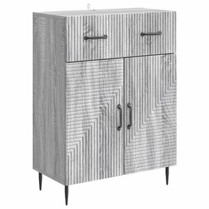vidaXL Buffet Sonoma gris 66 x 34 5 x 89 5 cm Bois d'ingénierie