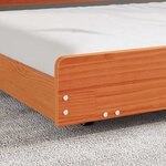 vidaXL Cadre de lit Marron 90 x 190 cm Bois de pin massif