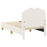 vidaXL Cadre de lit pour tout-petit avec tête de lit Crème 70 x 140 cm