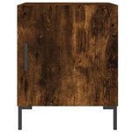 vidaXL Table de chevet chêne fumé 40x40x50 cm bois d'ingénierie