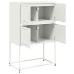 vidaXL Buffet blanc 68 5x38 5x107 cm acier