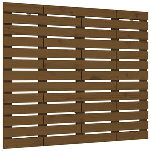 vidaXL Tête de lit murale Marron miel 96x3x91 5 cm Bois massif de pin
