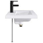 vidaXL Lavabo de salle de bains Noir Mat 81 x 40 x 17 5 cm métal