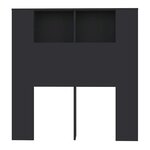 vidaXL Armoire de tête de lit Noir 100x18 5x104 5 cm