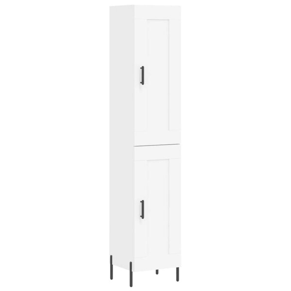 vidaXL Buffet haut Blanc 34 5x34x180 cm Bois d'ingénierie