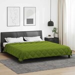 vidaXL Duvet complet toute l'année Vert 200 x 200 cm Microfibre