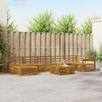 vidaXL Ensemble de canapés d'extérieur 8 Pièces Naturel