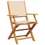 vidaXL Ensemble de bistro 3 Pièces beige tissu et bois massif