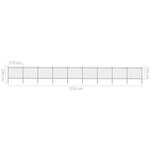 Vidaxl clôture de jardin avec dessus en cerceau acier 15 3x1 5 m noir