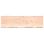 vidaXL Étagère murale 220x60x(2-6) cm bois de chêne massif non traité