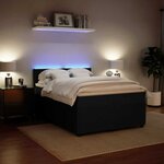 vidaXL Sommier à lattes de lit avec matelas Noir 140x200 cm Velours