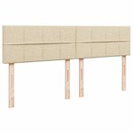 vidaXL Sommier à lattes de lit avec matelas Crème 180x200 cm Tissu