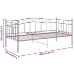 vidaXL Cadre de canapé-lit sans matelas gris métal 90x200 cm