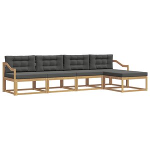 vidaXL Ensemble de canapés d'extérieur 4 Pièces Blanc et anthracite