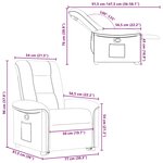 vidaXL Fauteuil inclinable rouge bordeaux tissu