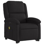 vidaXL Fauteuil inclinable de massage électrique Noir Tissu