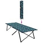 vidaXL Lits de soleil pliables avec sacs de transport 2 Pièces Motif feuillage 600D Tissu Oxford