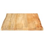 vidaXL Dessus de table 80x80x2 5 cm bord vivant bois massif manguier