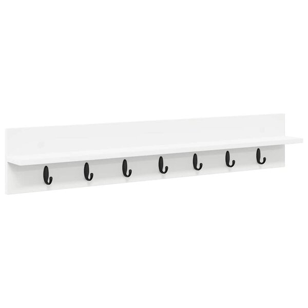 vidaXL Porte-manteau mural Blanc 100 x 10.5 x 18 cm Bois d'ingénierie