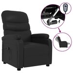vidaXL Fauteuil inclinable électrique Noir Similicuir