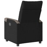vidaXL Fauteuil inclinable Noir Tissu