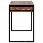 vidaXL Coiffeuse avec étagère Multicolore Bois massif de récupération