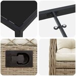 vidaXL Ensemble de salle à manger pour jardin 5 Pièces Beige polyrotin